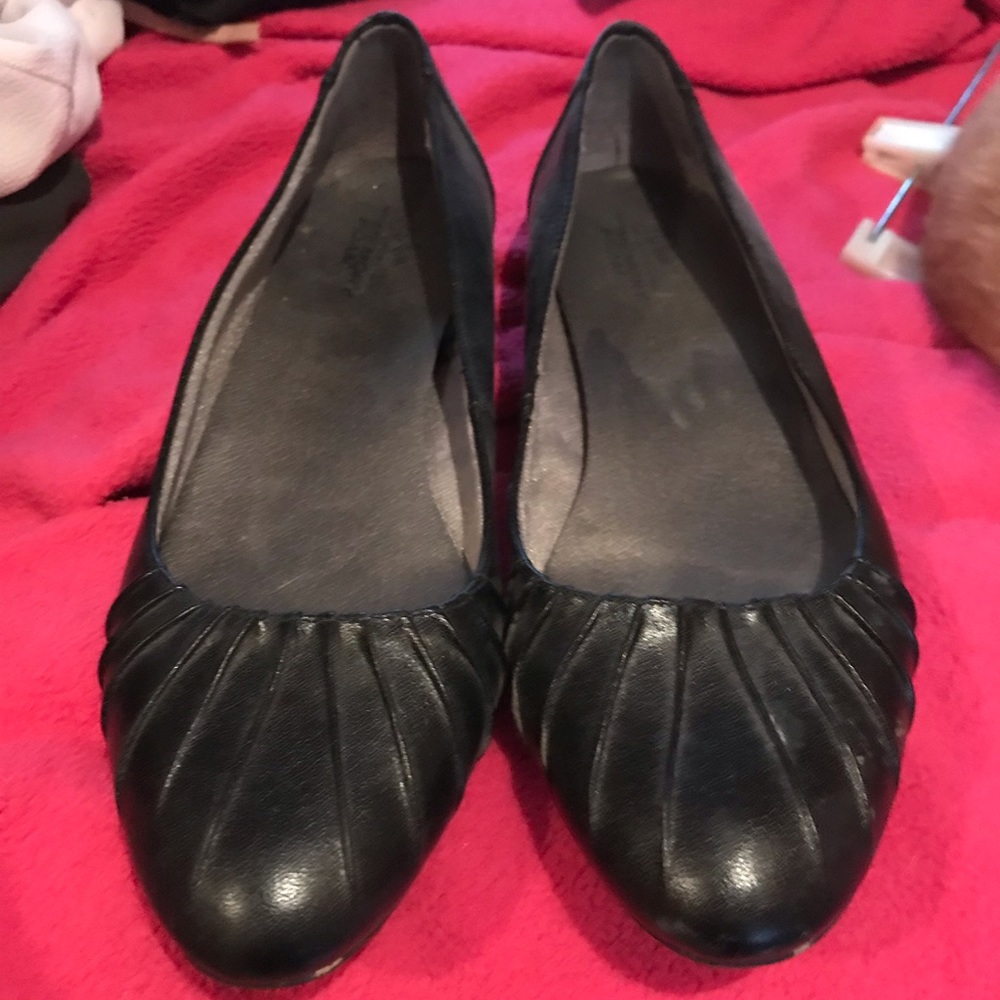 Black flats with memory foam inserts